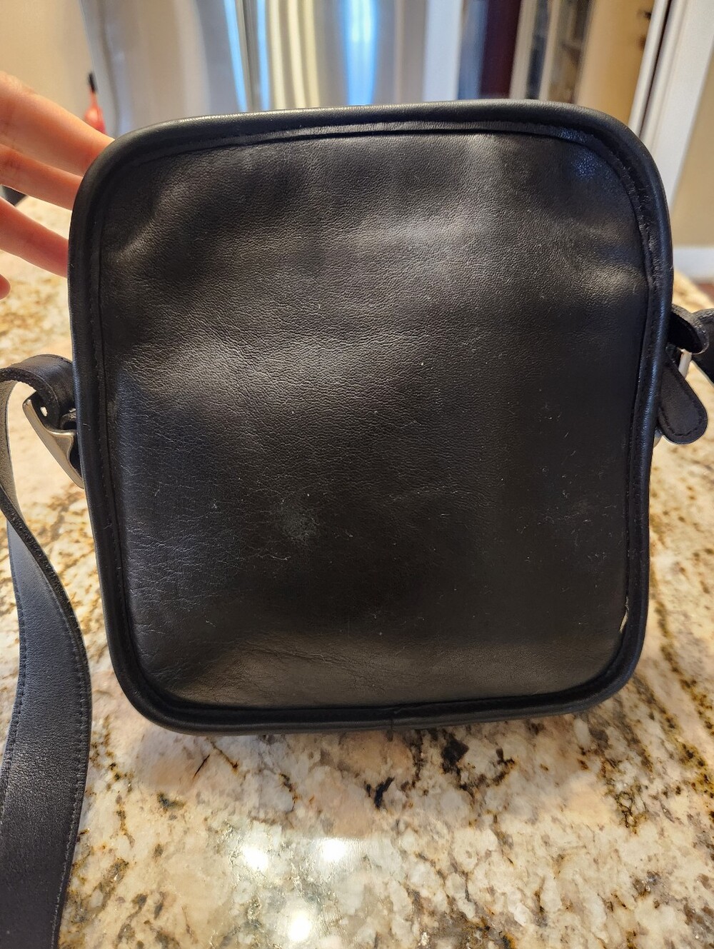 Vintage Coach Camera Zip Crossbody Bag 9817 Black & Nickel EUC Limited Edition